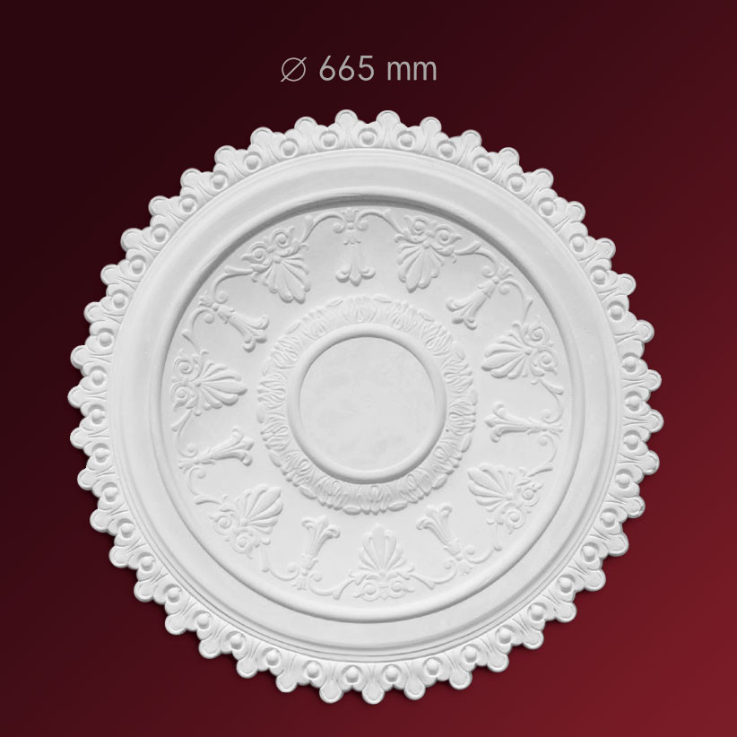 Gips Rosette Jugendstil Volta aus Stuck Roman Living