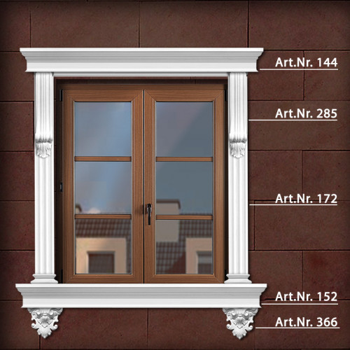 Fenster Stuck für Außen kaufen - Wetterfester Gipsstuck von Roman Living