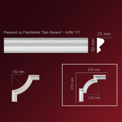 Hochwertige Eckelemente für Deckenleisten - 100% echter Stuckgips von